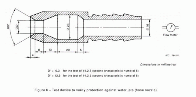 IEC 60529 IPX6 سیستم تست حفاظت از آب برای ماشین تست باران با مخزن آب 1