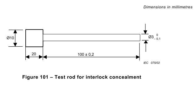 میله تست IEC 60335-2 برای درب مخفی اینترلاک اجاق مایکروویو 0