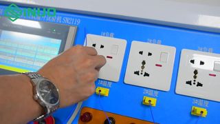 تست افزایش دمای سوکت دوشاخه IEC 60884 چرا 6 ایستگاه SN2119 80% در زمان تست صرفه جویی می کند