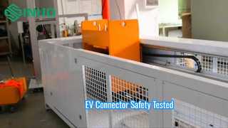 سیستم تست بارگذاری لاستیک بر روی کانکتورهای شارژ EV UL 2594 با کنترل PLC